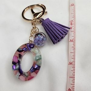 Alphabet Initial Letter Keychain Cute Resin Key Chain Purse Bag Backpack Charm